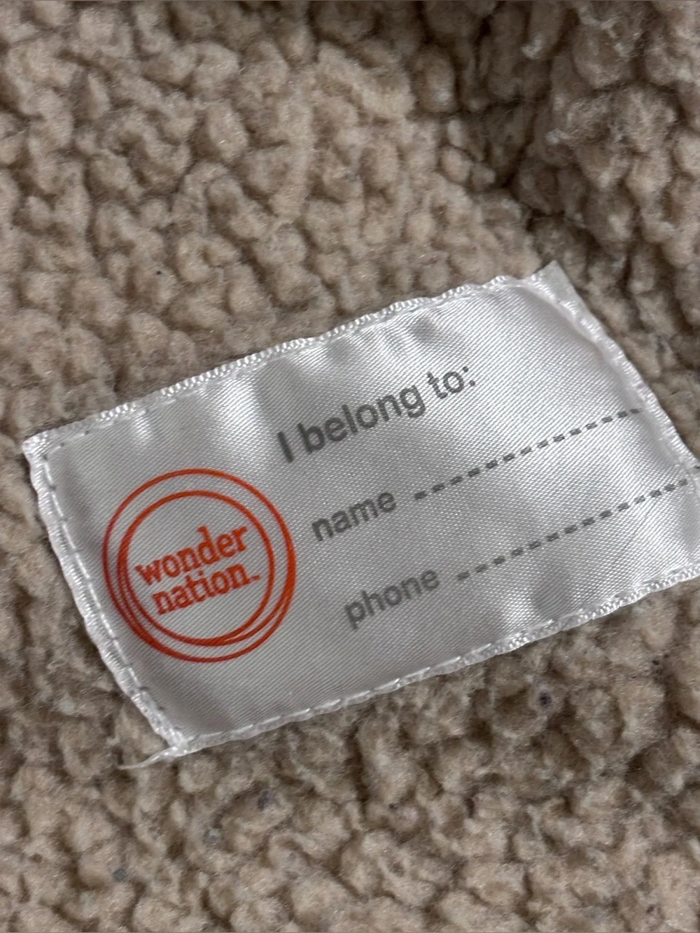 Wonder Nation Corduroy Sherpa Lined Jacket 4/5